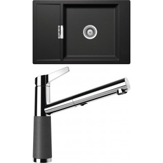 Set Schock S5-5 (dřez Mono D-100XS Stone + baterie SC-510.120 Stone)