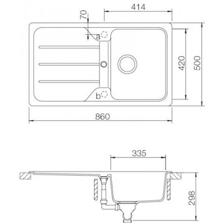 Kuchyňský dřez Schock Formhaus D-100 Croma, horní montáž
