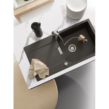 Kuchyňský dřez Schock Manhattan D-100L Moonstone, spodní montáž