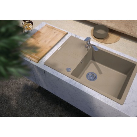 Kuchyňský dřez Schock Manhattan D-100LS Croma, horní montáž