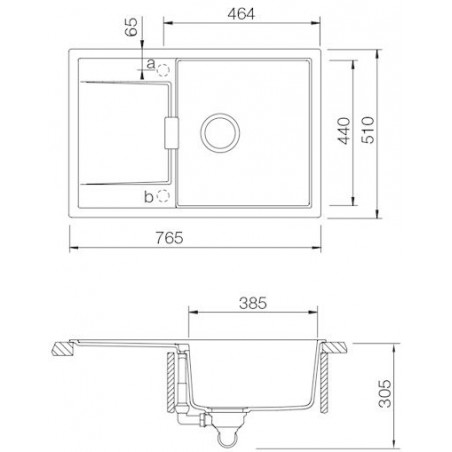 Kuchyňský dřez Schock Mono D-100 Carbonium, horní montáž