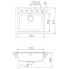 Kuchyňský dřez Schock Mono N-100 Carbonium, horní montáž Kuchyňský dřez Schock Mono N-100 Carbonium, horní montáž