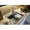Kuchyňský dřez Schock Mono N-100 Carbonium, horní montáž Kuchyňský dřez Schock Mono N-100 Carbonium, horní montáž