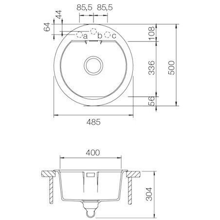 Kuchyňský dřez Schock Mono R-100 Silverstone, spodní montáž