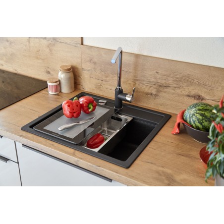 Kuchyňský dřez Schock Nemo N-100 Nero, horní montáž