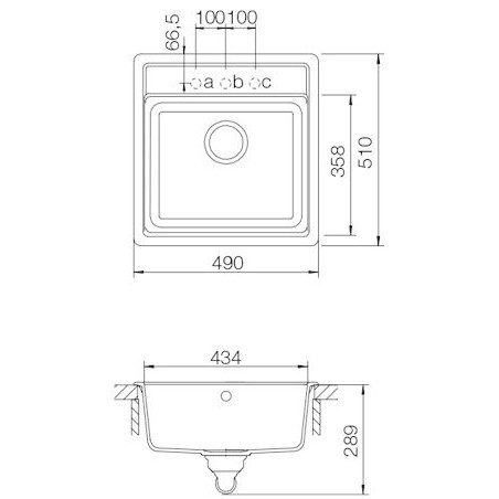 Kuchyňský dřez Schock Nemo N-100S Nero, spodní montáž