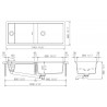 Kuchyňský dřez Schock Prepstation D-150 Silverstone, spodní montáž Kuchyňský dřez Schock Prepstation D-150 Silverstone, spodní montáž