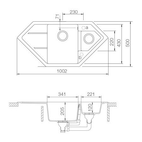 Kuchyňský dřez Schock Signus C-150 Bronze, horní montáž