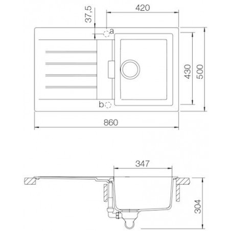 Kuchyňský dřez Schock Signus D-100 Stone, montáž do roviny