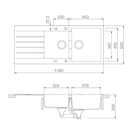 Kuchyňský dřez Schock Signus D-200 Bronze, horní montáž