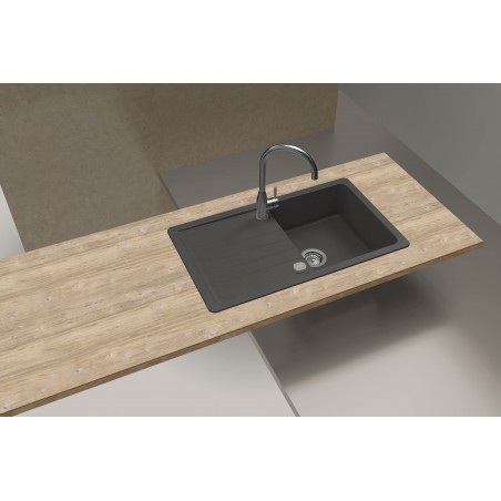 Kuchyňský dřez Schock Toledo D-100 Silverstone, horní montáž