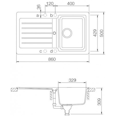 Kuchyňský dřez Schock Typos D-100 Nero, spodní montáž