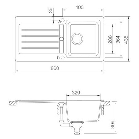 Kuchyňský dřez Schock Typos D-100S Croma, spodní montáž