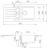 Kuchyňský dřez Schock Typos D-150S Asphalt, horní montáž