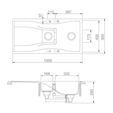 Kuchyňský dřez Schock Waterfall D-150 Stone, spodní montáž