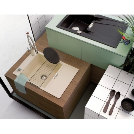 Kuchyňský dřez Schock Mono D-100XS Carbonium + krájecí deska a mřížka, horní montáž Kuchyňský dřez Schock Mono D-100XS Carbonium + krájecí deska a mřížka, horní montáž