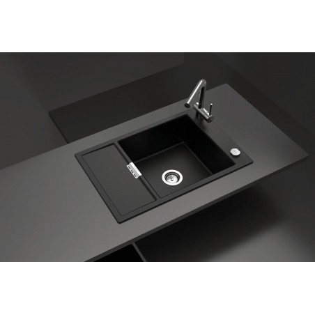 Kuchyňský dřez Schock Mono D-100XS Carbonium + krájecí deska a mřížka, horní montáž Kuchyňský dřez Schock Mono D-100XS Carbonium + krájecí deska a mřížka, horní montáž