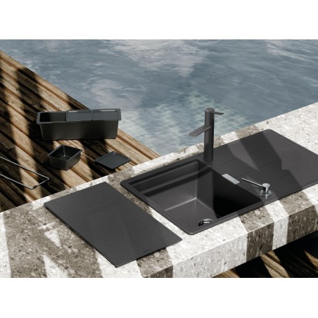 Kuchyňský dřez Schock Tia D-100 Stone + sada misek, horní montáž Kuchyňský dřez Schock Tia D-100 Stone + sada misek, horní montáž