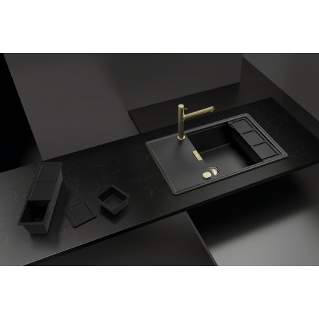 Kuchyňský dřez Schock Tia D-100LS Polaris + sada misek, horní montáž