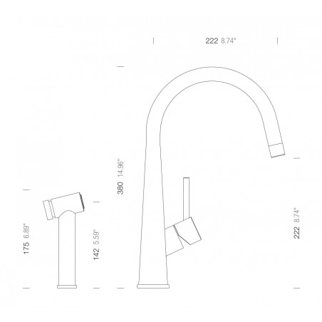 Kuchyňská baterie Schock Conos Pro Nerez