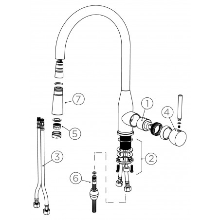 Kuchyňská baterie Schock Kavus.120 Gunmetal