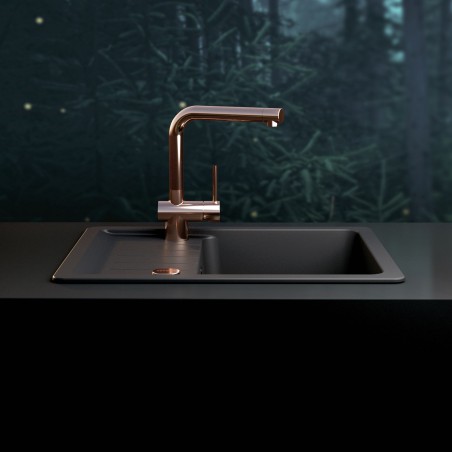 Kuchyňská baterie Schock Laios Gunmetal