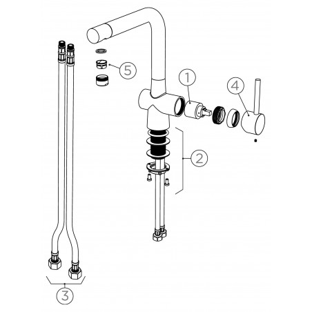 Kuchyňská baterie Schock Laios Stone