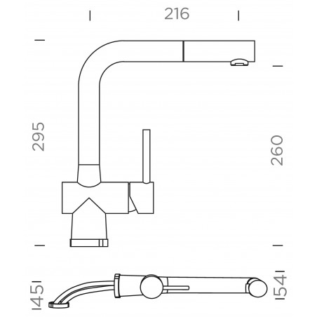 Kuchyňská baterie Schock Laios W.120 Nerez