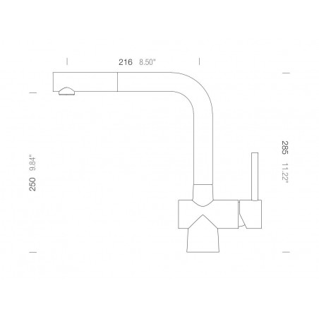 Kuchyňská baterie Schock Laios.120 Nerez