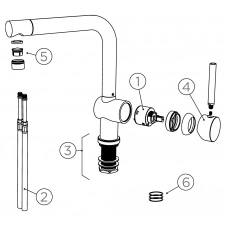 Kuchyňská baterie Schock Piega Chrom