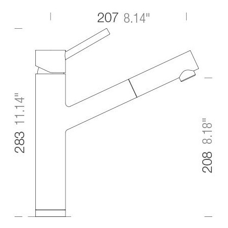 Kuchyňská baterie Schock Altos.120 Nerez