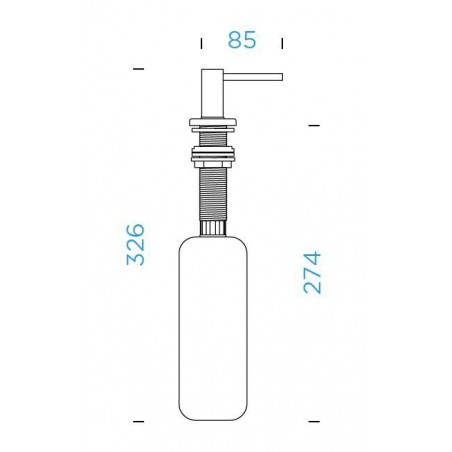 Dávkovač saponátu Schock Samo S Nerez, 500 ml Dávkovač saponátu Schock Samo S Nerez, 500 ml