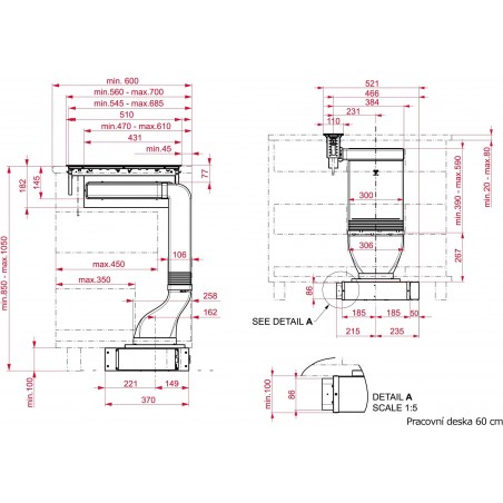 Modulární odsavač par Teka FIH 16760 TOS BK Černá