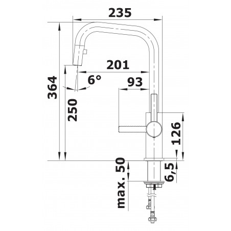 Kuchyňská baterie Blanco Jandora-S Nerez kartáčovaná