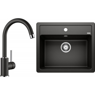 Set Blanco 07-C 25 (dřez Legra 6 Černá + baterie Mida Černá)