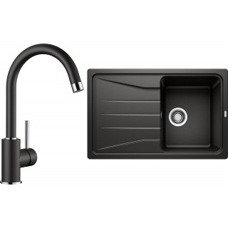Set Blanco 08-B 25 (dřez Sona 45 S Černá + baterie Mida Černá)