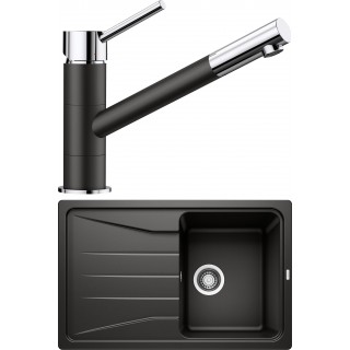 Set Blanco 08-C 25 (dřez Sona 45 S Černá + baterie Kano Černá)