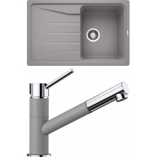Set Blanco 08-D (dřez Sona 45 S Aluminium + baterie Kano-S Aluminium)