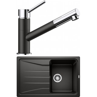 Set Blanco 08-D 25 (dřez Sona 45 S Černá + baterie Kano-S Černá)