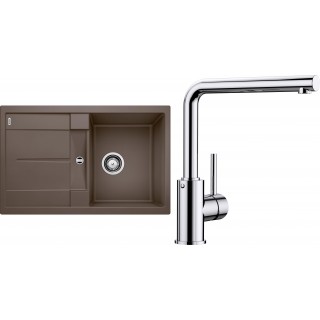 Set Blanco 09-A 25 (dřez Metra 45 S Kávová + baterie Mila Chrom)