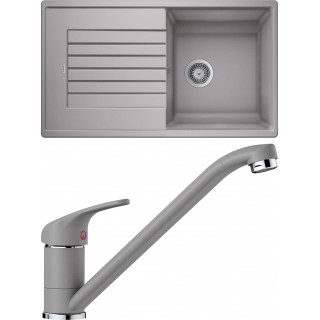 Set Blanco 10-A (dřez Zia 5 S Aluminium + baterie Daras Aluminium)