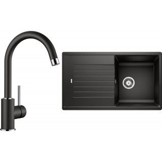 Set Blanco 10-C 25 (dřez Zia 5 S Černá + baterie Mida Černá)