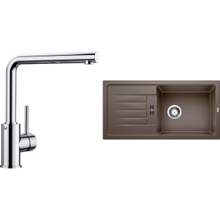 Set Blanco 11-C 25 (dřez Favum XL 6 S Kávová + baterie Mila Chrom)