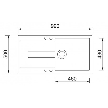 Kuchyňský dřez Sinks Amanda 990 NANO Nanoblack N6