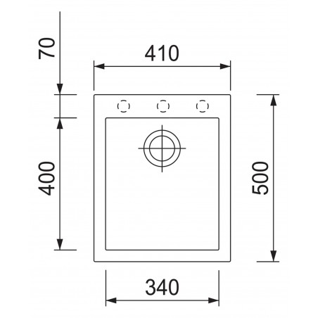 Kuchyňský dřez Sinks Cube 410 NANO Nanoblack N6 Kuchyňský dřez Sinks Cube 410 NANO Nanoblack N6