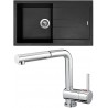 Set Sinks (dřez Amanda 860 NANO Nanoblack N6 + baterie Mix 3 P Chrom - lesklý)