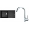 Set Sinks (dřez Amanda 990 NANO Nanoblack N6 + baterie Mix 35 Chrom - lesklý)