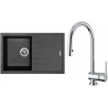 Set Sinks (dřez Best 780 Metalblack 74 + baterie Mix P Chrom - lesklý)