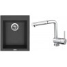 Set Sinks (dřez Cube 410 NANO Nanoblack N6 + baterie Mix 3 P Chrom - lesklý) Set Sinks (dřez Cube 410 NANO Nanoblack N6 + baterie Mix 3 P Chrom - lesklý)