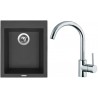 Set Sinks (dřez Cube 410 NANO Nanoblack N6 + baterie Mix 35 Chrom - lesklý) Set Sinks (dřez Cube 410 NANO Nanoblack N6 + baterie Mix 35 Chrom - lesklý)